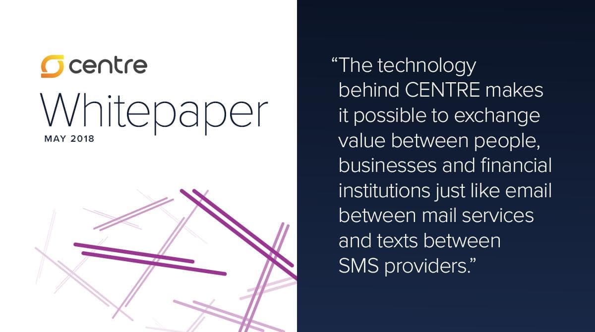 Original CENTRE Whitepaper cover from May 2018, including the historical CENTRE quote